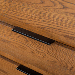 3-Drawer Dresser, Rubberwood and Oak Veneer in Medium Oak
