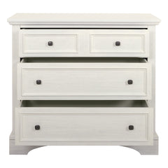 3-Drawer Dresser, Solid and Manufactured Wood, Rustic White