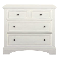 3-Drawer Dresser, Solid and Manufactured Wood, Rustic White