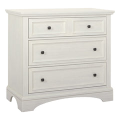 3-Drawer Dresser, Solid and Manufactured Wood, Rustic White