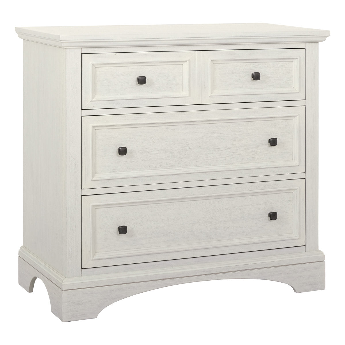 3-Drawer Dresser, Solid and Manufactured Wood, Rustic White