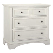 3-Drawer Dresser, Solid and Manufactured Wood, Rustic White