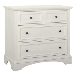 3-Drawer Dresser, Solid and Manufactured Wood, Rustic White