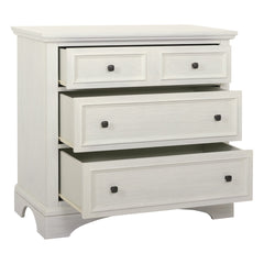 3-Drawer Dresser, Solid and Manufactured Wood, Rustic White
