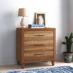 3-Drawer Dresser, Solid Mahogany and Engineered Wood, Caramel