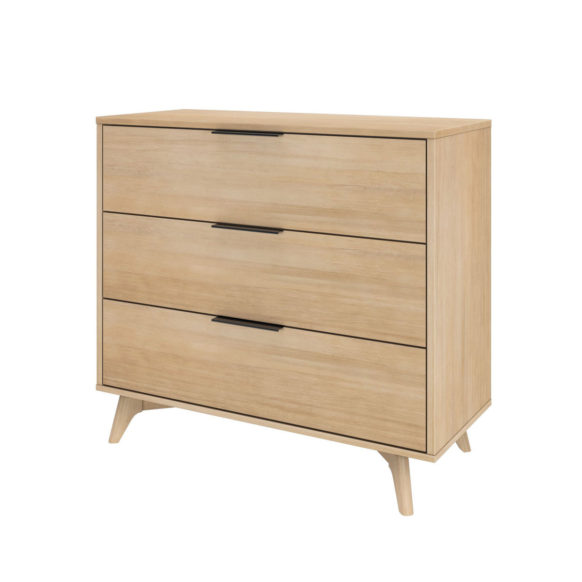 3-Drawer Dresser, Solid Pine and Engineered Wood, Blonde