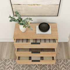 3-Drawer Dresser, Solid Pine and Engineered Wood, Blonde