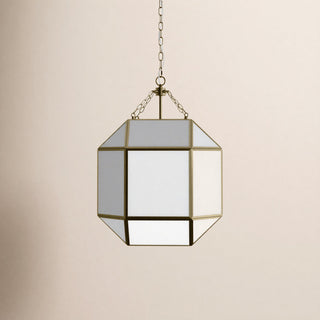 3-Light Pendant Light with Glass Shade in Satin Brass