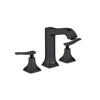 Metropol Classic Widespread Bathroom Faucet in Matte Black
