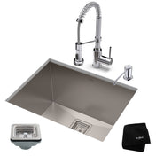Pax™ 24" L x 18.5" W Undermount Kitchen Sink with Faucet in Chrome