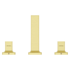 Verve 8 in - 15 in. Widespread Bathroom Faucet without Handles with Square Spout in Brushed Gold | product photo