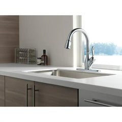 Leland Pull Down Sprayer Kitchen Sink Faucet, Single Handle Kitchen Faucet in Arctic Stainless | product photo