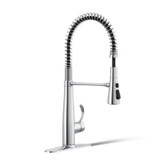 Kohler Simplice Single Handle Semi-Professional Pre-Rinse Kitchen Sink Faucet with Three-Function Pull Down Sprayer | product photo
