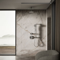 Statement Flood Adjustable Shower Head in Vibrant Titanium | product photo