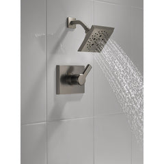 Pivotal Shower Faucet Trim Kit with H2Okinetic Technology in Lumicoat Black Stainless | product photo