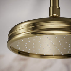 8" Round Rainhead, 1.75 GPM in Gold | detail photo