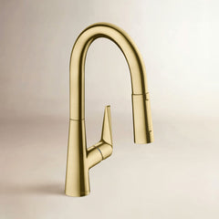 Talis S Prep Kitchen Faucet with 2-Spray Pull-Down Spout, 1.75 GPM in Brushed Gold Optic | product photo
