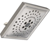 Rain Adjustable Shower Head with H2Okinetic Technology in Lumicoat Stainless