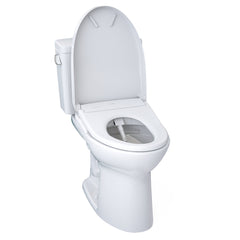 Washlet+ 1.6 GPF Elongated Floor Mounted Two-Piece Toilet (Seat Included) with Auto Flush in Cotton | product photo
