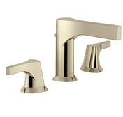 Zura Widespread Faucet with Drain Assembly in Polished Nickel