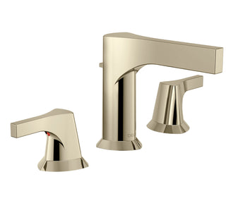 Zura Widespread Faucet with Drain Assembly in Polished Nickel