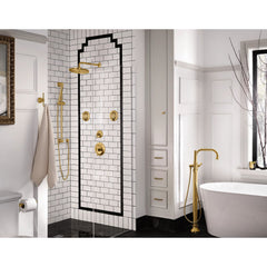 Eco-Performance Handheld Shower with 30-Inch Slide Bar and 69-Inch Metal Hose in Brushed Gold | product photo
