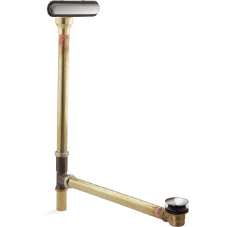 Clearflo Slotted 1.5" Leg Tub Drain With Overflow in Vibrant Titanium