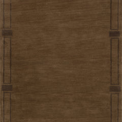 Area Rug, 5' x 8', Hand Tufted 100% Wool, Bordered Geometric Pattern