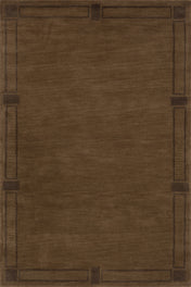 Area Rug, 5' x 8', Hand Tufted 100% Wool, Bordered Geometric Pattern
