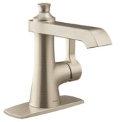 Flara Single Hole Bathroom Faucet with Drain Assembly in Brushed Nickel