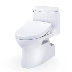 WASHLET+® Carlyle® II One-Piece Elongated 1.28 GPF Toilet and WASHLET+® S5 Bidet Seat, Cotton White - MW6143446CEFG#01 | product photo