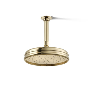 Traditional 8" 2.5 GPM Rain Shower Head in Vibrant French Gold