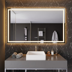 36-in. x 60-in. Frameless LED Bathroom Mirror with Defogger