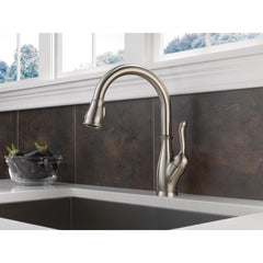 Leland Pull Down Sprayer Kitchen Sink Faucet, Single Handle Kitchen Faucet in Spotshield Stainless | product photo