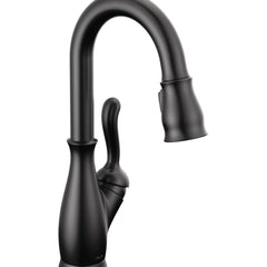 Leland Pull Down Sprayer Bar Faucet, Single Handle Prep Sink Faucet in Matte Black | product photo
