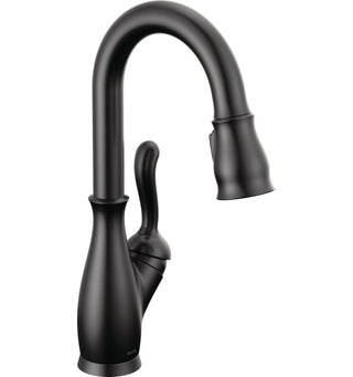 Leland Pull Down Sprayer Bar Faucet, Single Handle Prep Sink Faucet in Matte Black