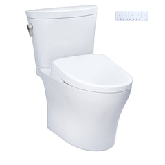 Aquia® IV Cube 1.28 GPF S7 Elongated Two-Piece Toilet (Seat Included) in White | product photo