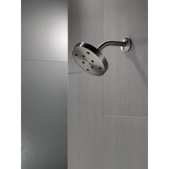 Rain Dual Shower Head with H2Okinetic Technology in Lumicoat Black Stainless | product photo