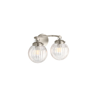 Embra Two-Light Sconce in Brushed Nickel