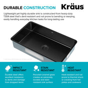 Pintura™ 32" L Undermount Porcelain Enameled Steel Single Bowl Kitchen Sink in Black