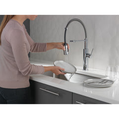Antoni Pro Style Commercial Kitchen Faucet with Pull Down Sprayer, Chrome Single Hole Kitchen Sink Faucet, Single Handle, Chrome | product photo