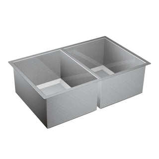 Prep 31-Inch 1600 Series Stainless Steel Undermount Double Bowl Sink
