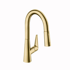 Talis S Prep Kitchen Faucet with 2-Spray Pull-Down Spout, 1.75 GPM in Brushed Gold Optic | product photo