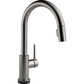 Trinsic Black Stainless Touch Kitchen Faucet with Pull Down Sprayer