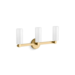 Kohler Crue Three-Light Sconce in Brushed Brass | product photo