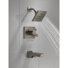 Pivotal® Tub and Shower Faucet Trim Kit with H2Okinetic® Technology in Lumicoat Black Stainless | product photo