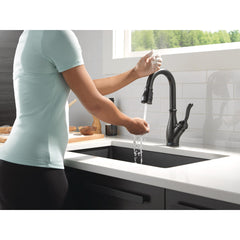 Leland Pull Down Touch Bar Faucet with Handles in Matte Black | product photo