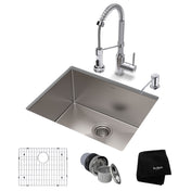 Standart PRO™ 23" L x 18" W Undermount Kitchen Sink with Faucet in Chrome