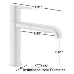 Trinsic Pull Out Sprayer Kitchen Sink Faucet, Single Handle Kitchen Faucet in Chrome | product photo