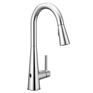 Sleek MotionSense Wave Single Handle Pulldown Kitchen Faucet with Power Clean Technology in Chrome
